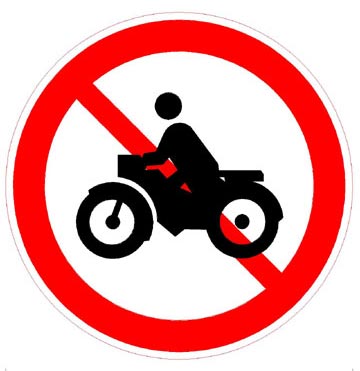 禁止摩托車(chē)上高速摩托車(chē)禁行標(biāo)志